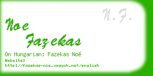noe fazekas business card